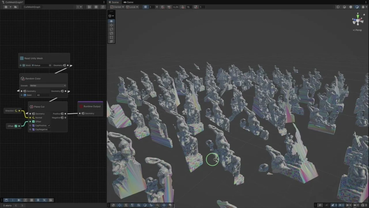A hundred statues cut off the main thread