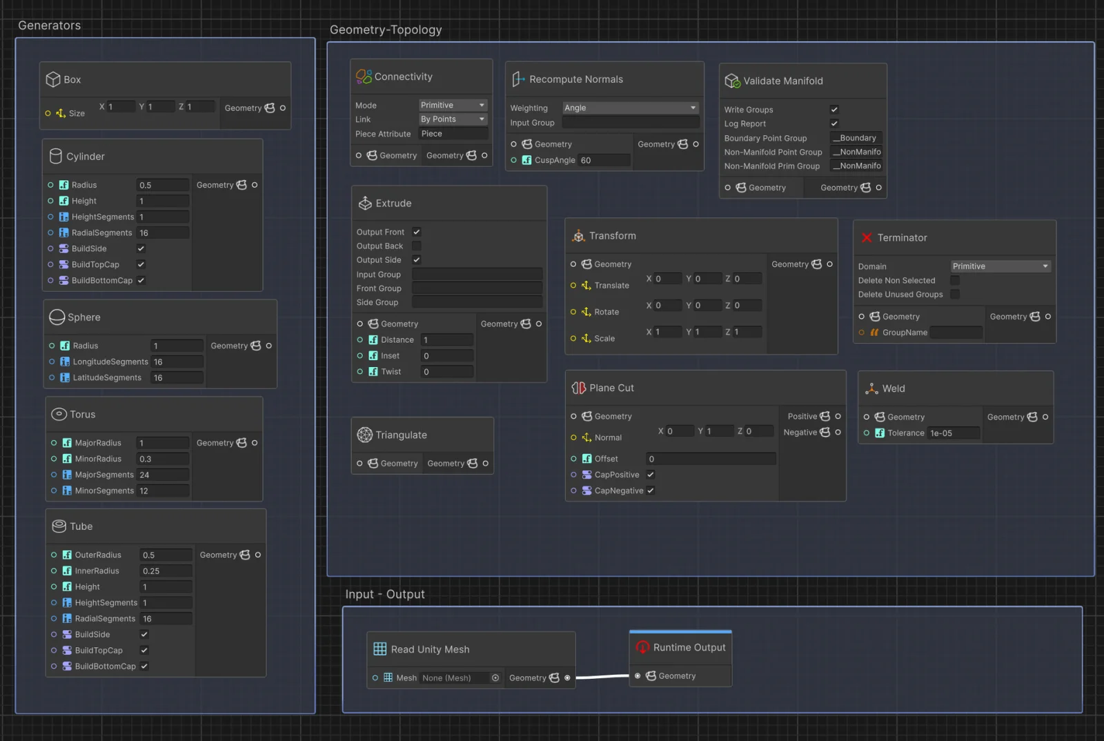 Sangria node palette