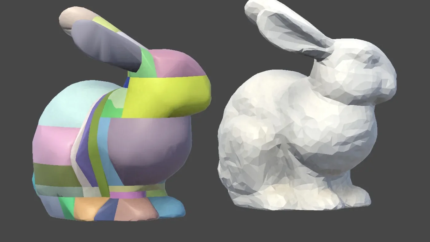 Convex decomposition of the Stanford bunny